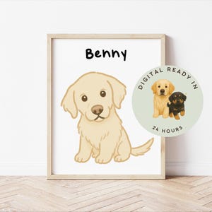 Printable Custom Dog Portrait, Funny Art Dog Portrait, Custom Pet Portrait Custom Dog Gifts, Pet Lover Gifts, Personalized Gifts Pet Owner