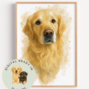 Custom Dog Portrait, Watercolor Dog Portrait, Custom Pet Portrait Custom Dog Gifts, Pet Lover Gifts, Personalized Gifts Pet Owner, Pet Gifts
