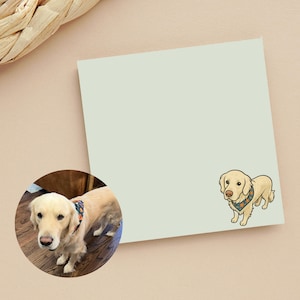Custom Dog Cat Photo Sticky Note, Custom Pet Art Sticky Note, Pet Illustration Stationery, Personalized Pet Gifts, Pet Gift, Cat Sticky Note