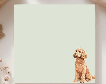 Blocco note adesive Goldendoodle: foglietti adesivi da 3 pollici, regalo per gli amanti dei cani