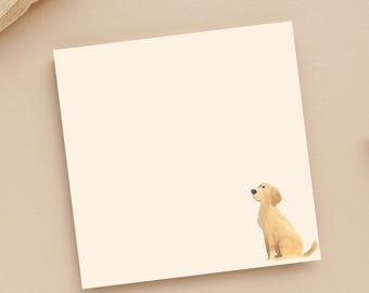 Golden Retriever Notepad, Hand Drawn Golden Retriever Sticky Note, Golden Retriever Mom Gifts, Golden Retriever Lover, Cute Dog Gift