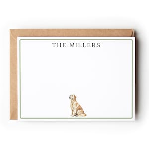 Kundenspezifische Golden Retriever-Dankeschön-Karte, niedliches Haustierporträt, personalisierte Haustierstationär, kundenspezifische Kunsthundekarte, Haustiergeschenk, kundenspezifische Hundegeschenke