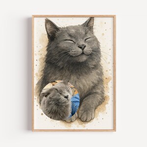 Custom Cat Portrait, Watercolor Dog Portrait, Custom Pet Portrait Custom Cat Gifts, Pet Lover Gifts, Personalized Gifts Pet Owner, Pet Gifts