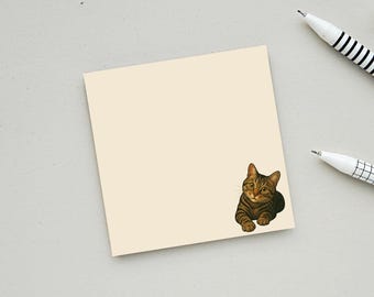 Custom Dog Cat Photo Sticky Note, Custom Pet Sticky Note, Pet Stationery, Personalized Pet Gifts, Pet Owner Gifts, Cat Sticky Note