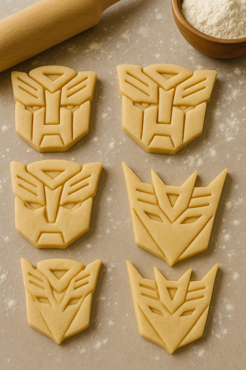 Transformers Cookie Cutters, Autobots & Decepticons in 2 Sizes, Fun Baking Tool For Kids and Fans, Bake Themed Cookies, Perfect Geek Gift image 3