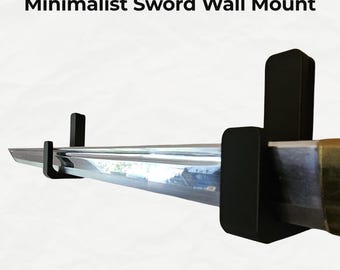 Minimalist Sword Wall Mount: Hidden Screw Display Holder for Collectors