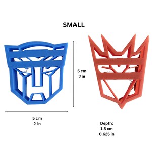 Transformers Cookie Cutters, Autobots & Decepticons in 2 Sizes, Fun Baking Tool For Kids and Fans, Bake Themed Cookies, Perfect Geek Gift image 7