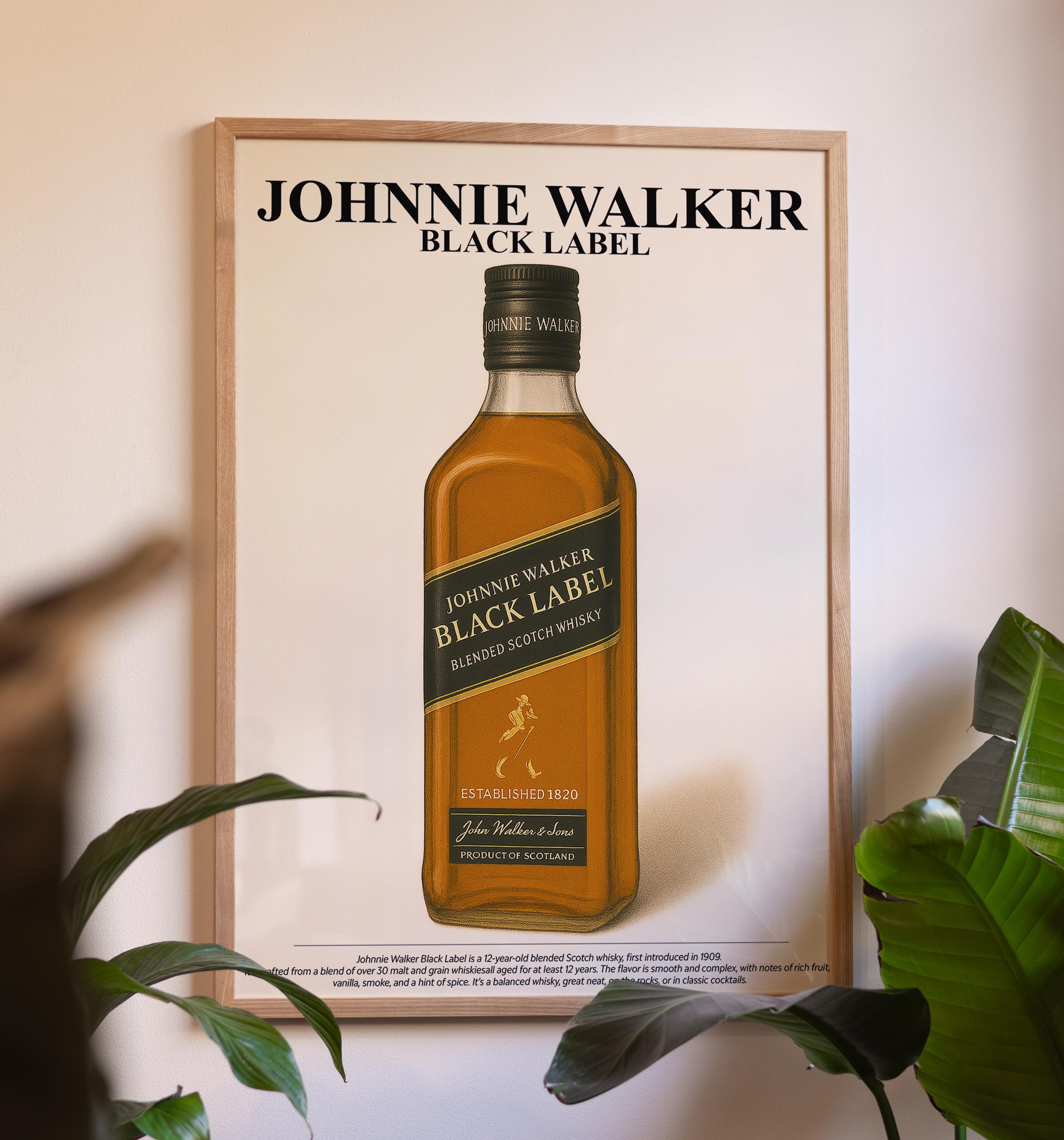 Johnnie Walker Art - Etsy
