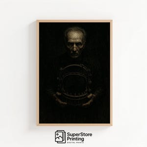 Saw John Kramer&#39;s Reverse Beartrap, Digital Print, Sketch, Horror Wall Art, Bear Trap. Jigsaw