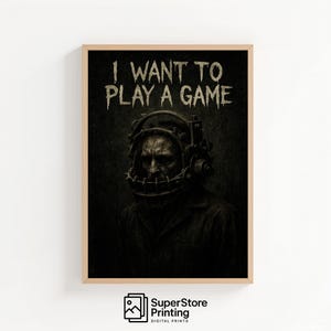 Saw Poster, Digital Print, Sketch, Horror Wall Art, Bear Trap. Jigsaw