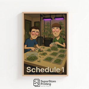 Schedule 1 Digital Poster, Gaming Poster, Gamer Gift. Fun Poster, Fan Art, Schedule1