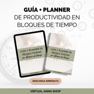 Time Blocking Productivity Planner, Spanish, planner, time blocking planner, daily productivity, task planner