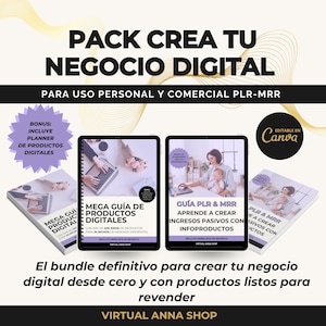 PLR and MRR Digital Product Business Kit in Spanish, business for women entrepreneurs, generate passive income with information products