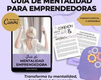 Mindset-Leitfaden für Unternehmerinnen auf Spanisch. Arbeitsbuch „Mindset für Erfolg“ mit PLR- und MRR-Wiederverkaufsrechten
