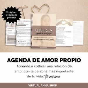 Self-love planner, Spanish, Planner, Self-esteem, Happiness, Gratitude, Spanish guide, Wellness, Well-being, Mental health, Coaching