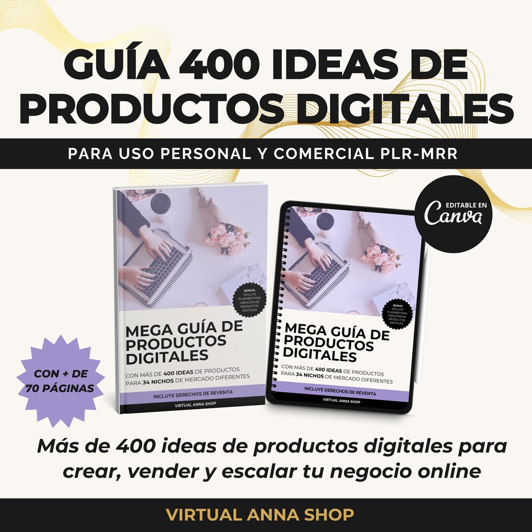 Guide to 400 Digital Product Ideas in Spanish With MRR and PLR Resale ...