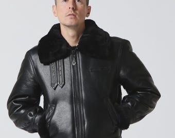 90年代　AVIREX B3 Vintage 90s Avirex Usa B3 Sheepskin Jacket Aviator Jacket - Etsy