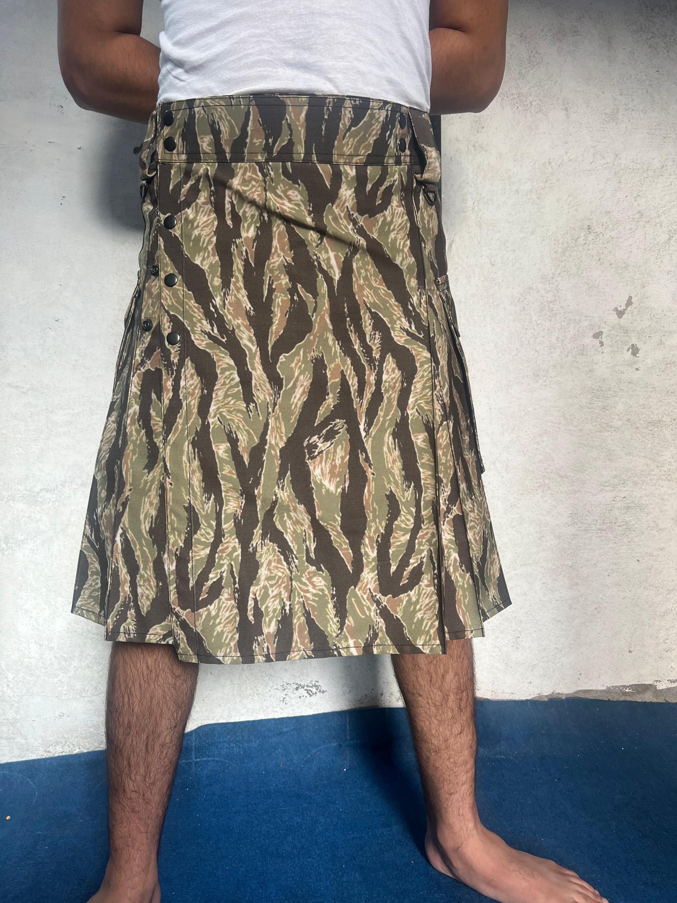 Men's Tiger Stripe Camo Tactical Utility Kilt Ireland