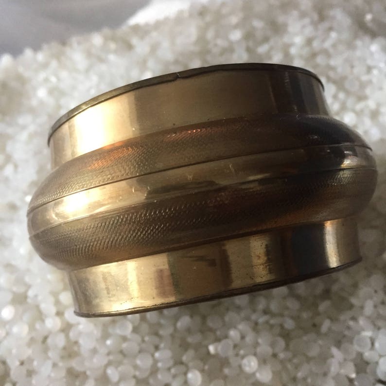 vintage 1970s vintage Hammered Brass Bangle Cuff Bracelet