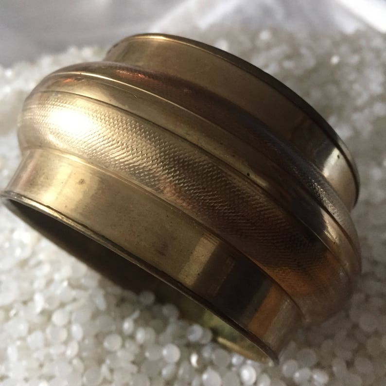 vintage 1970s vintage Hammered Brass Bangle Cuff Bracelet