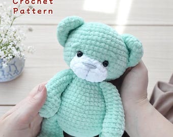 Bear Crochet Pattern, Amigurumi Plush Toy PDF, Cute Stuffed Bear Tutorial, Easy Animal Crochet, Handmade Gift For Kids, English Pattern