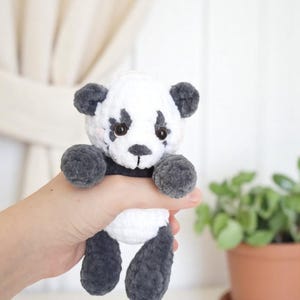 Panda Crochet Pattern PDF, Cute Amigurumi Panda Bear Plush Toy, Beginner Friendly Animal Crochet Tutorial