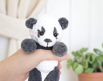 Panda Crochet Pattern PDF, Cute Amigurumi Panda Bear Plush Toy, Beginner Friendly Animal Crochet Tutorial