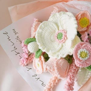 Spring Harmony Bouquet Crochet Pattern, Crochet Flower Bouquet Patterns, Crochet Flower Patterns, Wedding Flowers PDF Handmade