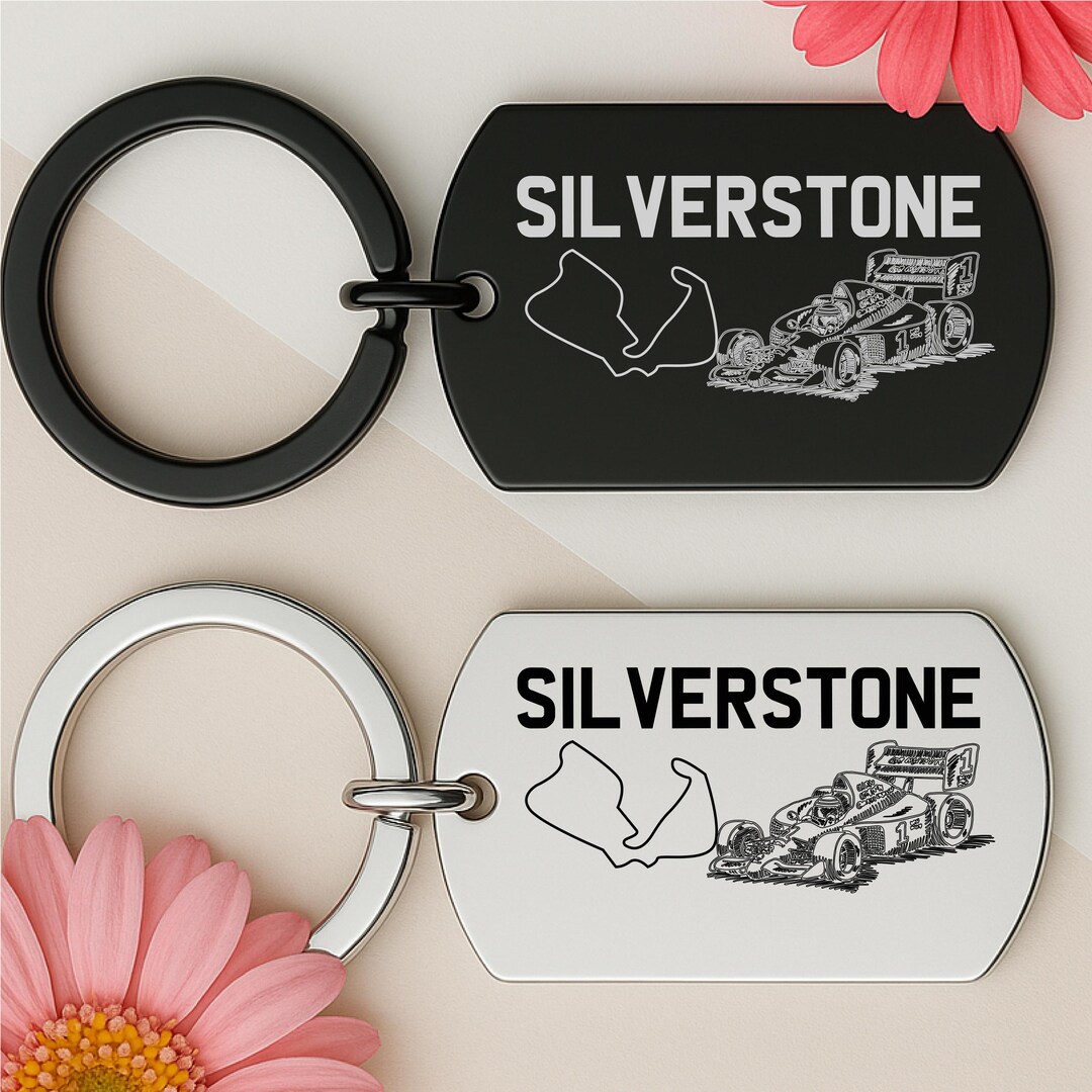 Silverstone F1 Keychain, Engraved Racing Car, Motorsport Gift ...