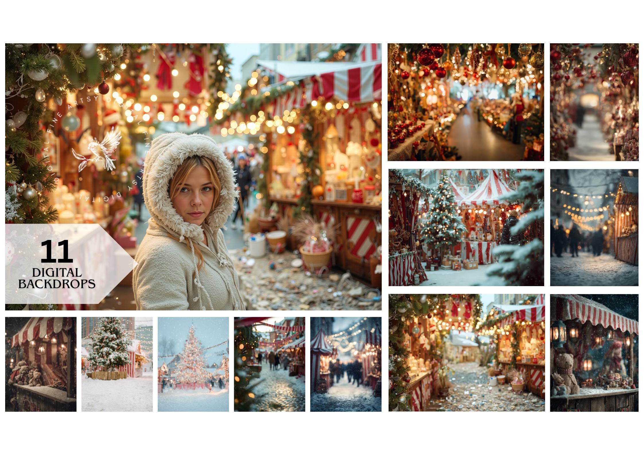 Whimsical Christmas Photography Backdrops | Cozy Holiday Scenes ...