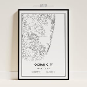 Custom Map Print, Digital File, Personalized Map, Map Print, Beach Map, Street Map, City Map, Custom Any Town or City Location, Map Art.