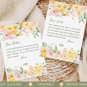 Cartões de oração para impressão, cartões com versículos bíblicos, cartões com escrituras, impressão cristã, devocional feminino, presentes para amigos católicos, afirmação diária