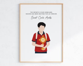Saint Carlo Acutis Art Print: Modern Catholic Home Decor (Digital Download)