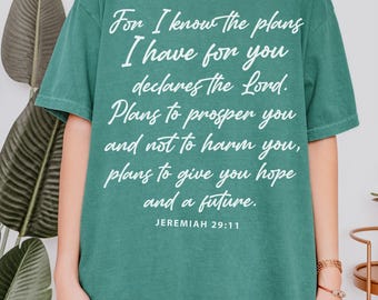Jeremiah 29:11 Bible Verse Christian Shirt Design (PNG, SVG)