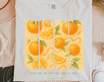 Fruit of the Spirit T-shirt oranje ontwerp direct downloaden, png