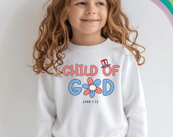 John 1:12 Child of God Fourth of July T-shirt Design Instant Download PDF
