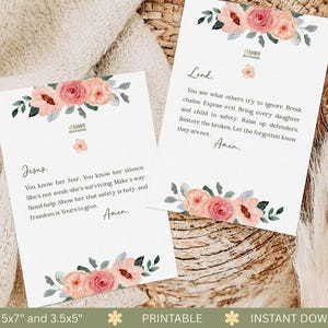 Cartões de oração para impressão, cartões com versículos bíblicos, cartões com escrituras, impressão cristã, devocional feminino, presentes para amigos católicos, afirmação diária