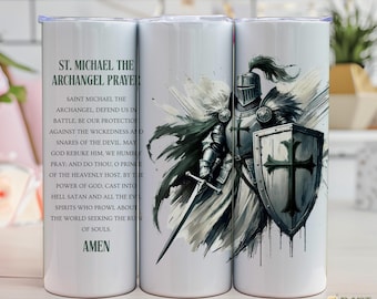 St. Michaël Aartsengel Tumbler Wrap: christelijk vadercadeau (PNG)