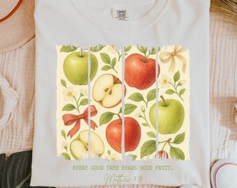 Fruit of the Spirit PNG: Christian Apple Bible Verse Design (Digital Download)