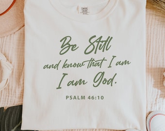 Be Still Bible Verse PNG: christelijk schriftontwerp (digitale download)