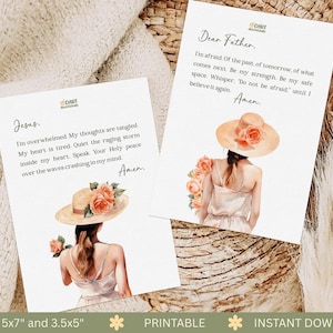 Cartões de oração para impressão, cartões com versículos bíblicos, cartões com escrituras, impressão cristã, devocional feminino, presentes para amigos católicos, afirmação diária