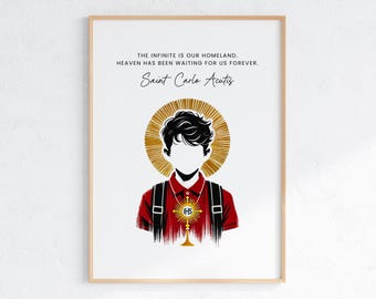 Print Saint Carlo Acutis: modern katholiek interieur (digitale download)