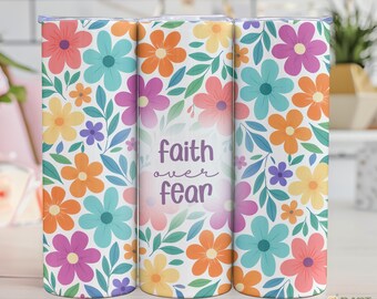 Faith Tumbler PNG: Betende Mama Blumenmuster (20 oz Skinny Tumbler Wrap)
