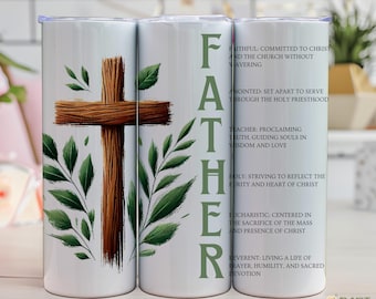 Priesterbeker: cadeau christelijk vader, ontwerp bijbeltekst (PNG)