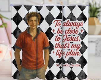 Saint Carlo Acutis Becher PNG - Katholische Jugend Aquarell Design (Digitaler Download)