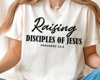 Spreuken 22:6 Opvoeden discipelen van Jezus T-shirtontwerp direct downloaden, png