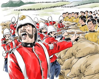 Signed 'Thousands of 'em!' cartoon print