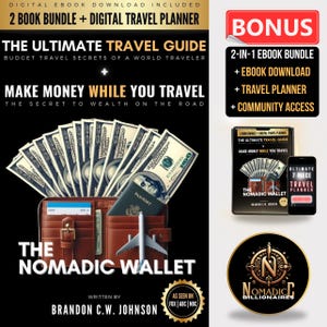 La billetera nómada (eBook 2 en 1): Secretos de viajes económicos de un viajero internacional y cómo ganar dinero viajando + Planificador de viajes + Comunidad