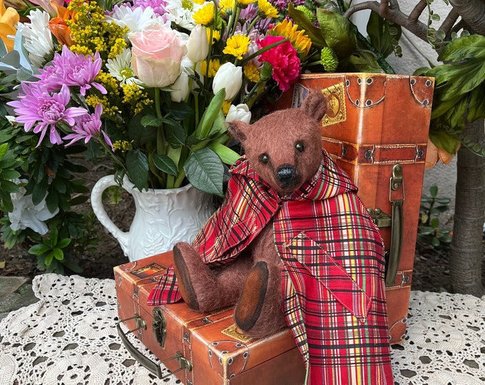 Rupert - 11 inch mid brown mohair gent bear