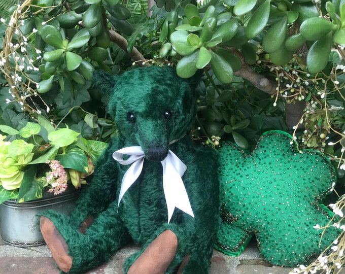 RESERVED *** Dublin -  22 inch green mohair bear